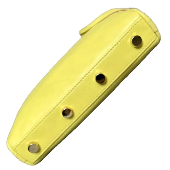 Rebecca Minkoff Yellow Pebbled Leather M.A.C Bag w/ Removable Crossbody - Picture 3 of 9